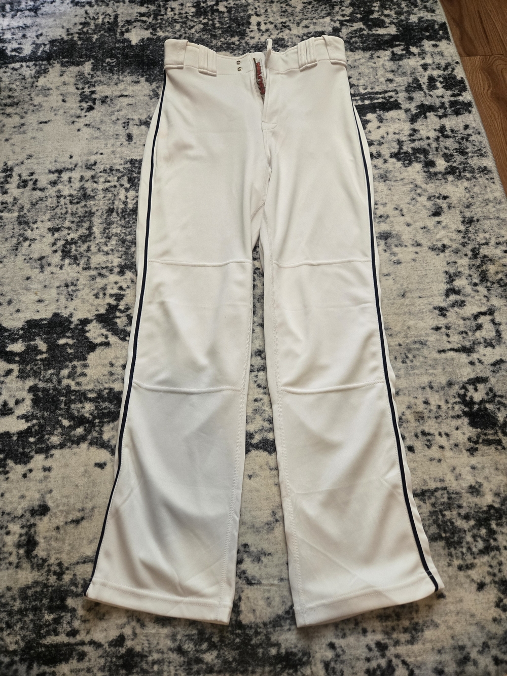Rawlings White Baseball Pants with Black Side Stripe